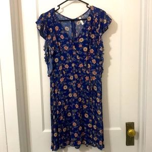 Floral wrap style dress